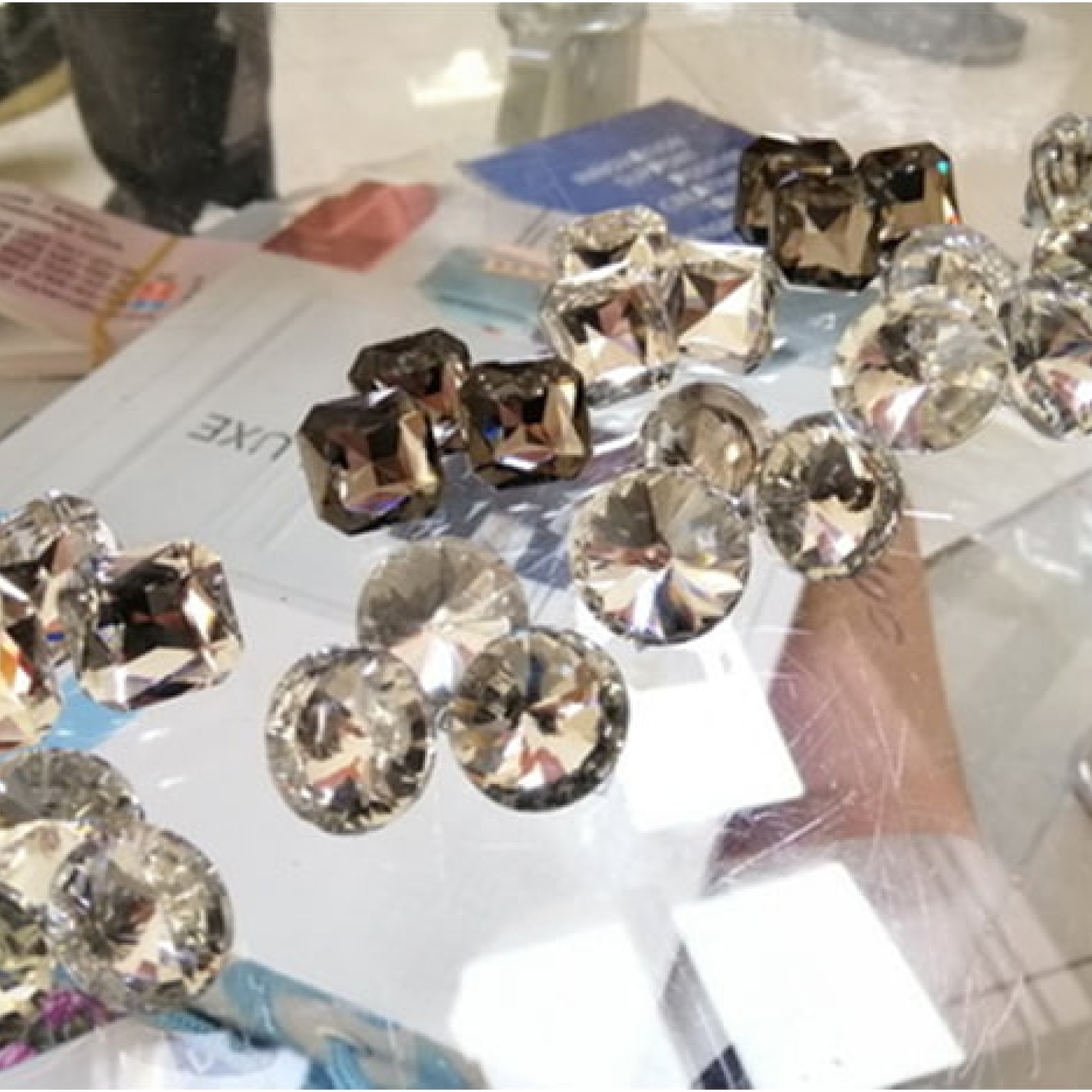 Ґудзик Квадрат прозорий